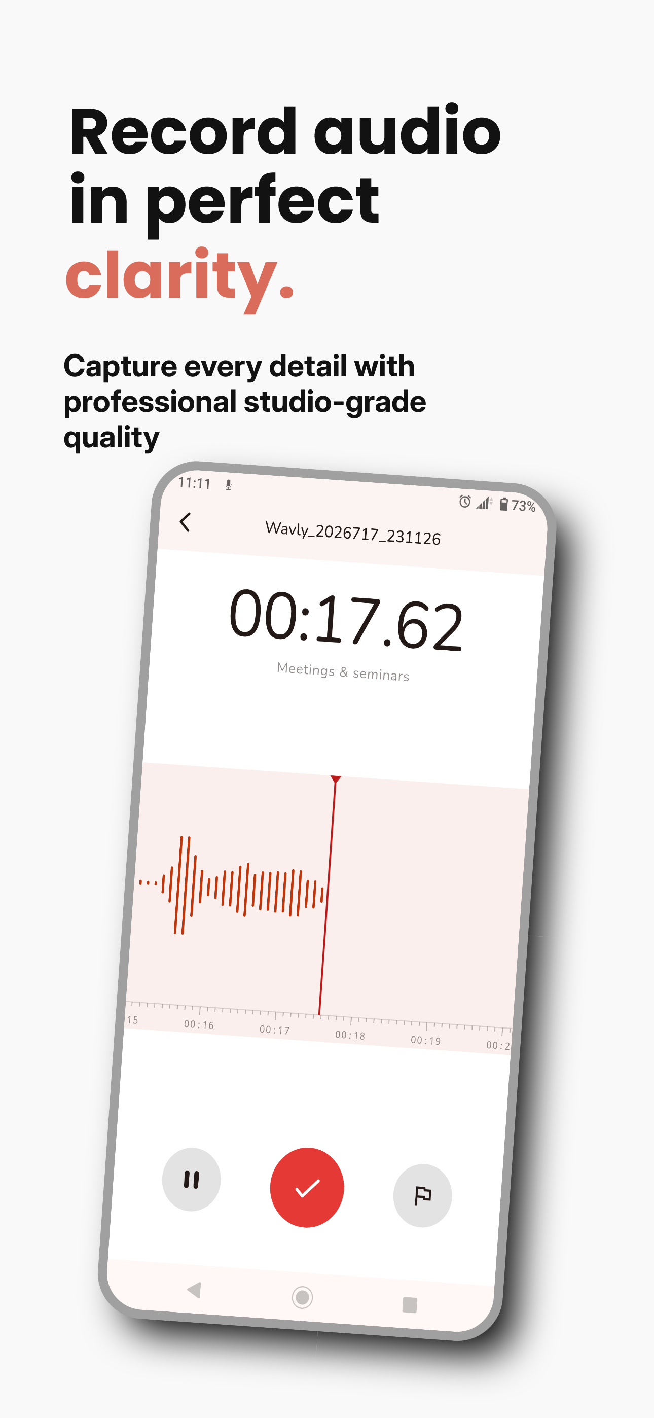 Voice Recorder & Editor Wavly Audio Interface