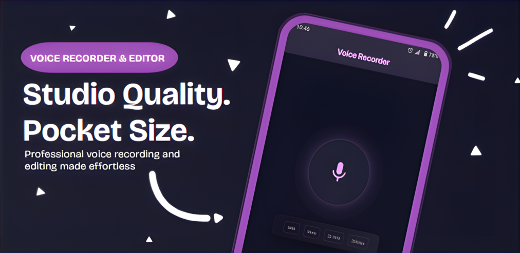 Simple Voice Recorder & Editor Feature Graphic