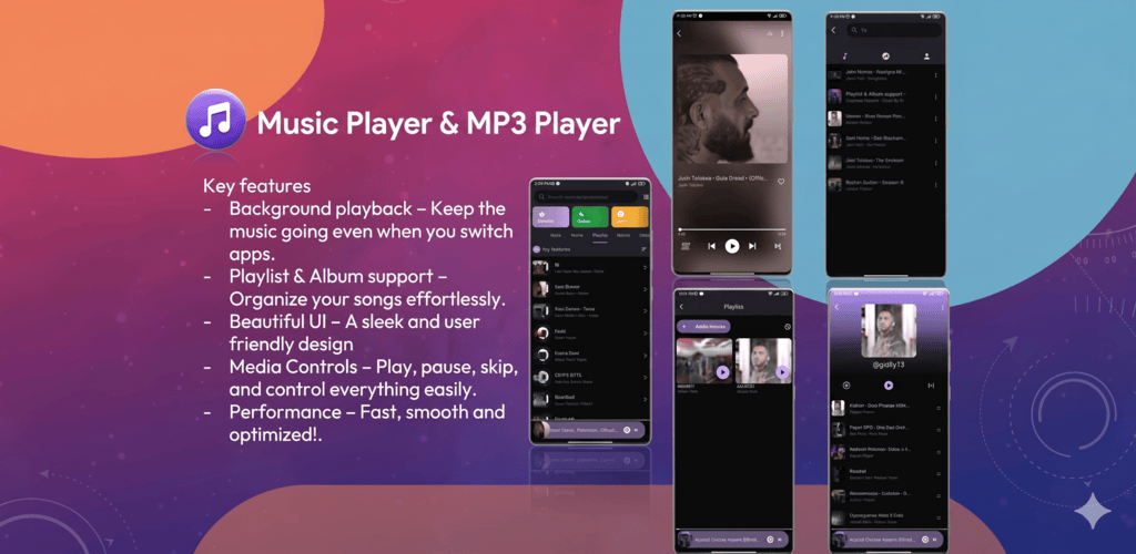 Music Player Feature Graphic
